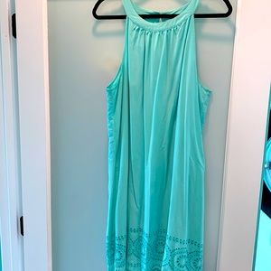 Crown ivy halter , knee length mint green dress